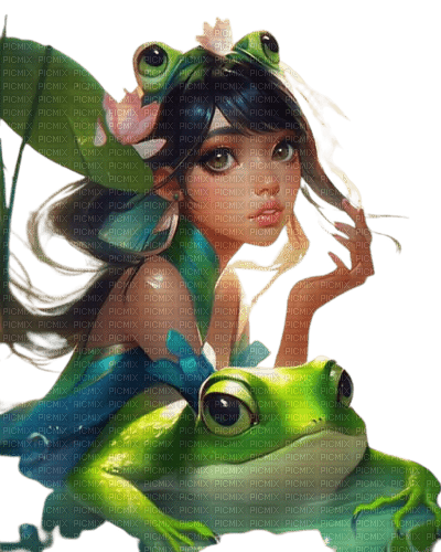 loly33 femme grenouille - 無料png