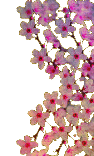 VanessaVallo _crea= spring flowers glitter - 無料のアニメーション GIF