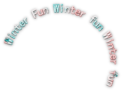 soave text winter fun circle pink teal - бесплатно png