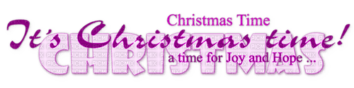 Christmas Time.Text.Purple - png gratis