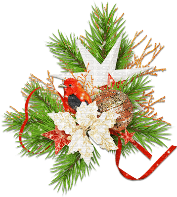 soave deco christmas winter branch flowers stars - png grátis