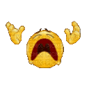 crumbling crying emoji face - GIF animate gratis