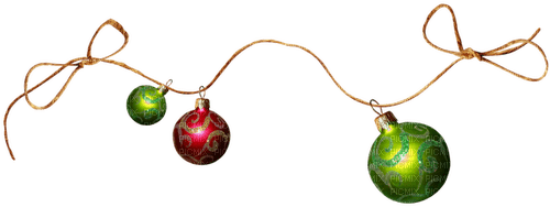 Ornaments.Green.Red - PNG gratuit