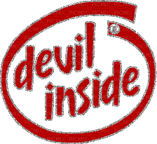 devil inside glitter red text - Free animated GIF