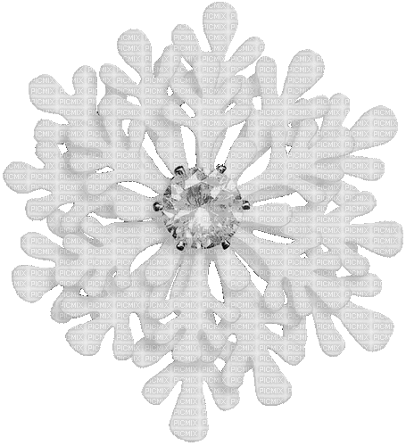 Snowflake.White.Animated - KittyKatLuv65 - GIF animado gratis