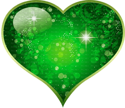 Kaz_Creations Green Deco Heart Love - ilmainen png