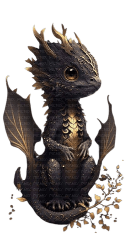 dragon noir - zdarma png