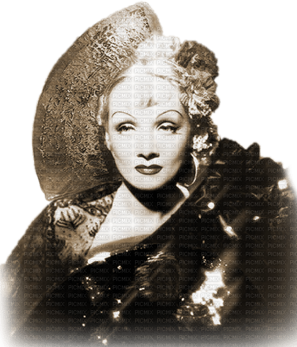 soave woman vintage Marlene Dietrich sepia - zadarmo png