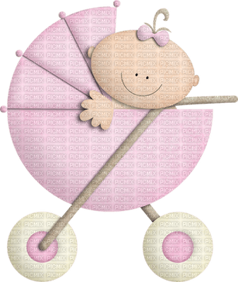 Kaz_Creations Deco Baby Girl Pram Colours - 免费PNG