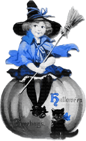 soave children girl vintage halloween witch - ilmainen png