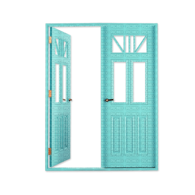Kaz_Creations Teal Deco Doors Colours - gratis png