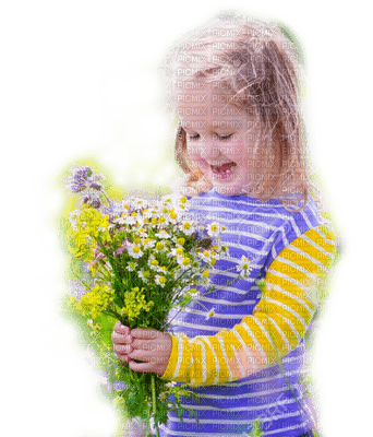summer child flower enfant êtê fleurs - фрее пнг