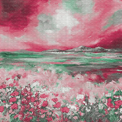 soave background animated   field pink green - Бесплатный анимированный гифка
