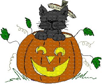 image encre animé effet Halloween brille edited by me - Бесплатный анимированный гифка