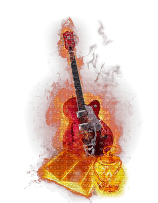 Ogień gitara - kostenlos png