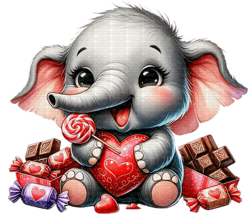 st. Valentine elephant by nataliplus - PNG gratuit