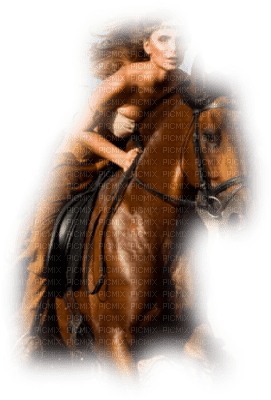 woman with horse bp - 無料png