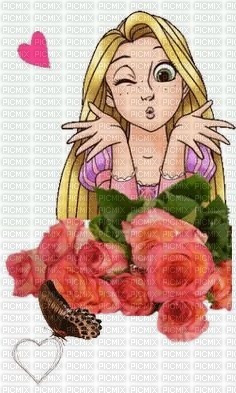 Blond girl n red roses - δωρεάν png