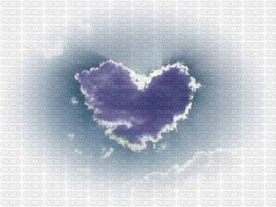 coeur en forme de nuages - Darmowy animowany GIF
