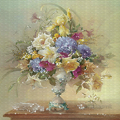 kikkapink deco vintage background spring flowers - Δωρεάν κινούμενο GIF