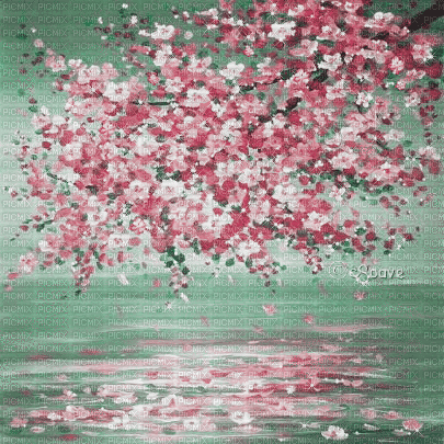 soave background animated spring vintage tree - 免费动画 GIF