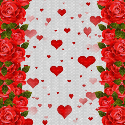 Background. Red Roses. Heart. Valentine. Leila - Gratis animerad GIF