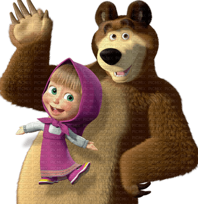 Kaz_Creations Masha & The Bear - Free PNG