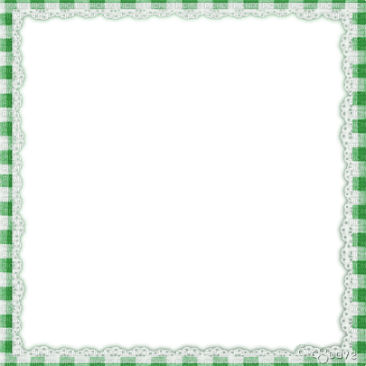 soave frame vintage lace border white green - PNG gratuit