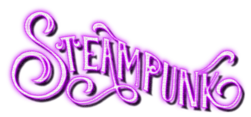 Steampunk.Neon.Text.Purple - By KittyKatLuv65 - png ฟรี
