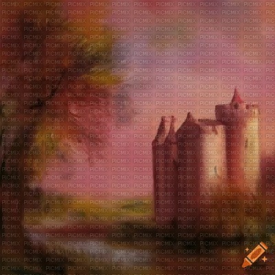 Pink Castle in Nature Painting - besplatni png