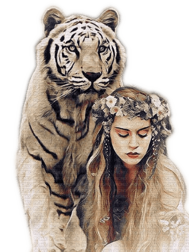 Rena Tiger Girl Woman Frau - nemokama png