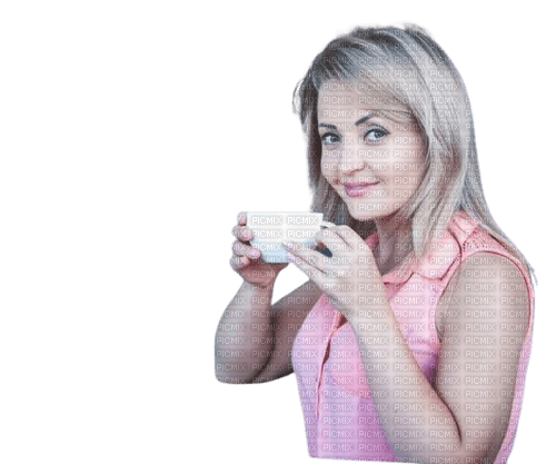 Frau mit Kaffee - png grátis