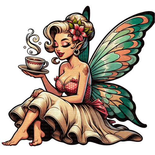 springtimes woman retro pinup vintage fairy - ilmainen png