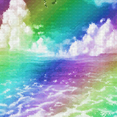 soave background summer sea animated rainbow - Бесплатный анимированный гифка