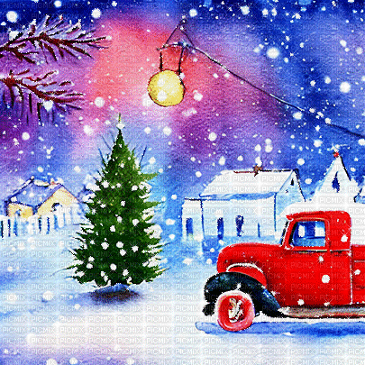 kikkapink vintage background car christmas - Bezmaksas animēts GIF