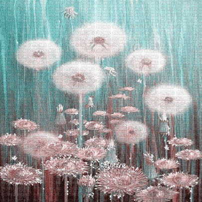 soave background animated painting flowers - Бесплатни анимирани ГИФ