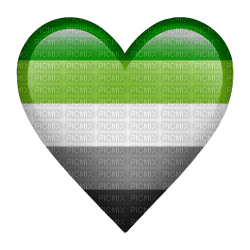 Aromantic pride heart emoji - 免费PNG