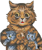 louis wain cats - GIF animasi gratis
