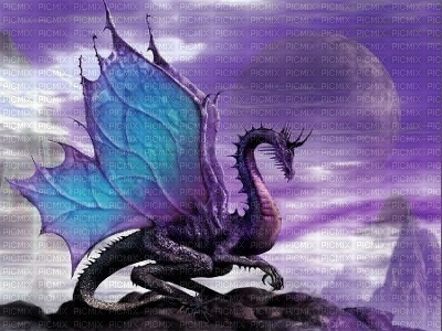dragon  bleu - nemokama png
