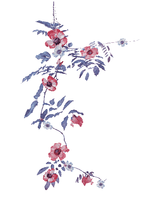 soave deco animated branch flowers - Gratis animeret GIF