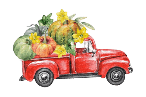 kikkapink deco autumn car truck - besplatni png