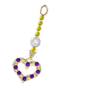 purple heart charm - Gratis animeret GIF