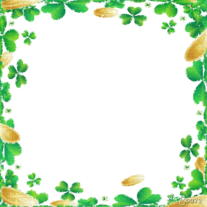 soave frame clover animated  patrick green  gold - GIF เคลื่อนไหวฟรี