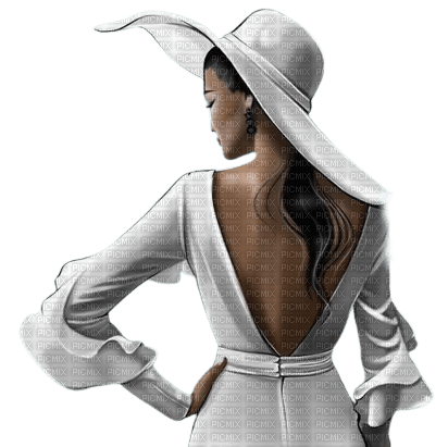 Woman White Hat - Bogusia - png gratis