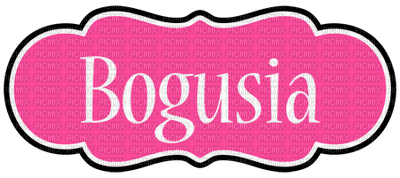 Name Pink White Black - Bogusia - PNG gratuit