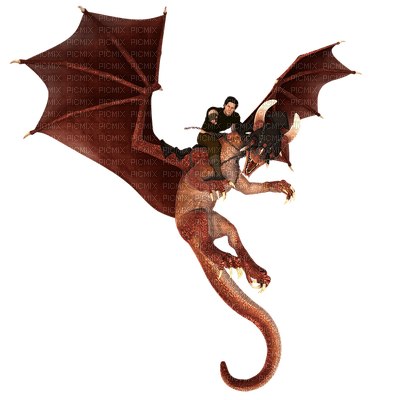 man, dragon, fantasy - PNG gratuit