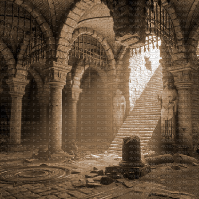 Y.A.M._Gothic fantasy background  sepia - ilmainen png
