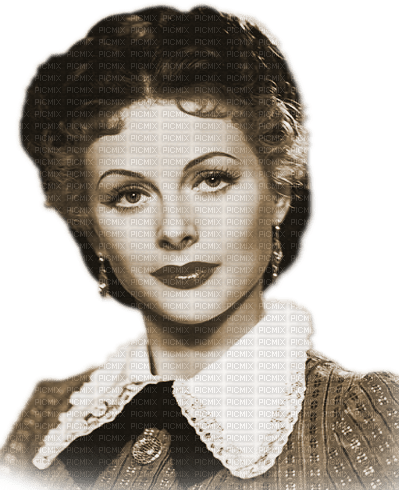 soave woman vintage face hedy lamarr sepia - δωρεάν png