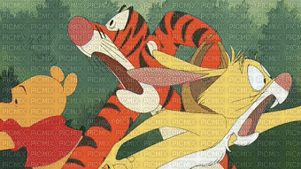 ✶ Winnie, Tigger & Rabbit {by Merishy} ✶ - Free animated GIF