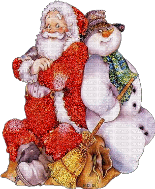 Père Noël_Santa Claus_Christmas_Noël_Blue DREAM 70 - GIF animasi gratis
